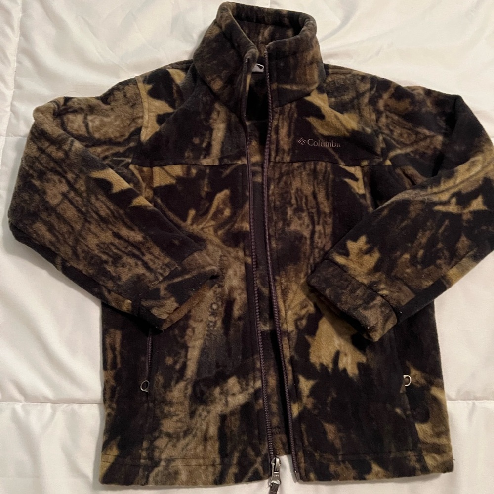 Columbia boys fleece camo jacket
